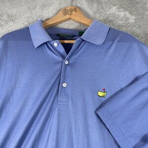 Masters Amen Corner‎ Golf Polo Shirt Mens XL Blue Pima Cotton Golf Outdoors READ